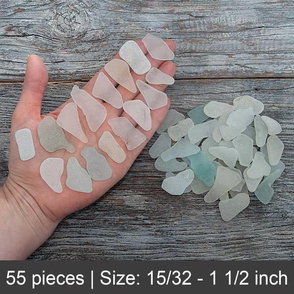 Assorted long sea glass bulk 55pcs, Raw beach glass, Sun catcher craft, Housewarming gift, Party favors