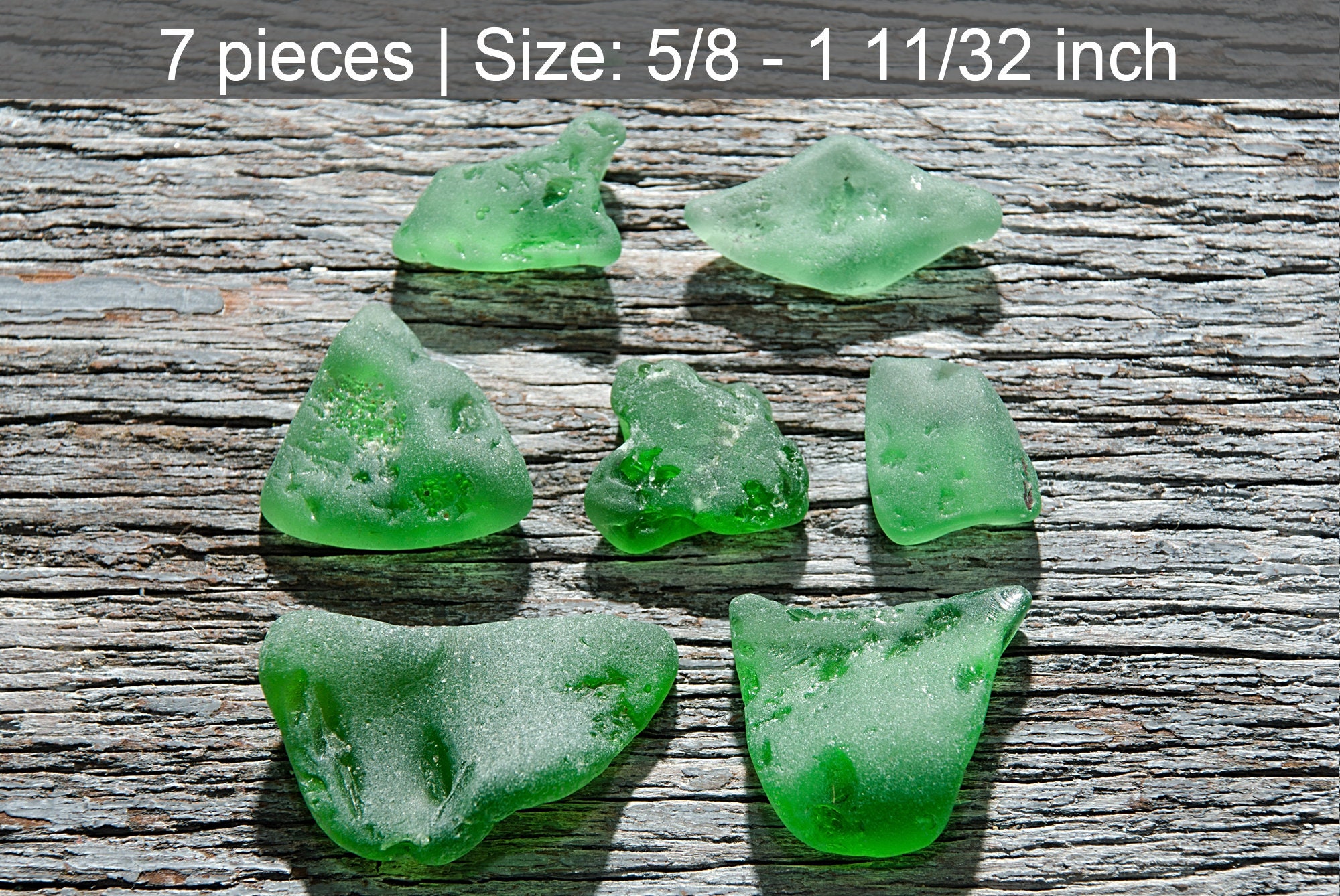 Melted sea glass 7pcs. Green Beach glass art. Rare bonfire sea Etsy