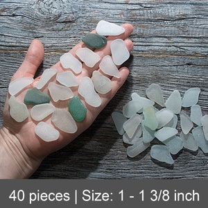 Langwerpige stukken zeeglas 40st. Langwerpig langwerpig strandglas groothandel. Zeeglas voor sieraden en ambachten. Kustkunst. Strandglas