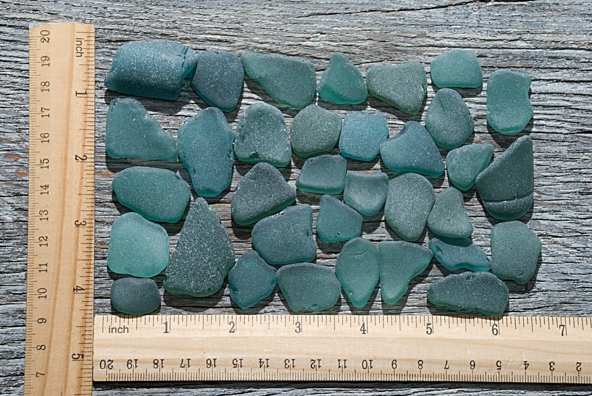 Turquoise sea glass bulk 34pcs Large to medium Real teal Etsy