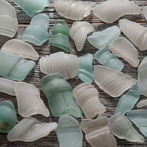 Large Bottlenecks sea glass set 35pcs. Jewelry making. Beach glass for art, crafting. Bottle rims. Bottle necks. Bottle lips. image 5