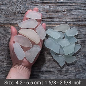 Juego de 20 piezas de vidrio marino grande, alargado y extendido, vidrio marino de forma alargada, arte playero, suministros para joyería náutica y mosaicos, artesanía para regalos playeros