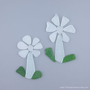 Bloemen zeeglas set DIY kit voor het maken van foto's of kaarten. Levering voor kunstprojecten, creatieve activiteiten en knutselen op het strand.