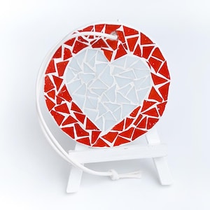 Unique Heart Decor – Handmade Mosaic Wall Hanging Love Decor – One Of A Kind Romantic Gift for Any Occasion
