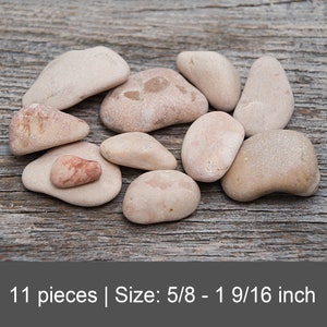 Pink beach stones 11pcs, Blessing stones, Fish tank rock, Zen smooth rock, Raw beach art stones, Beach wedding decor Beach gifts