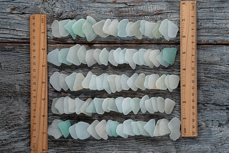 Wedding beach glass 85pcs, Large to medium sea glass, Untreated sea glass craft, Jewelry supplies, Sea glass windchime, Art glass image 4