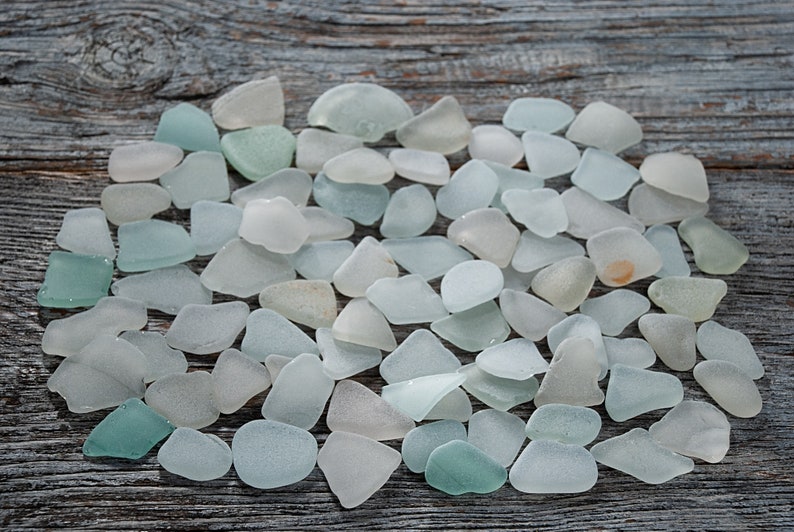 Wedding beach glass 85pcs, Large to medium sea glass, Untreated sea glass craft, Jewelry supplies, Sea glass windchime, Art glass image 8