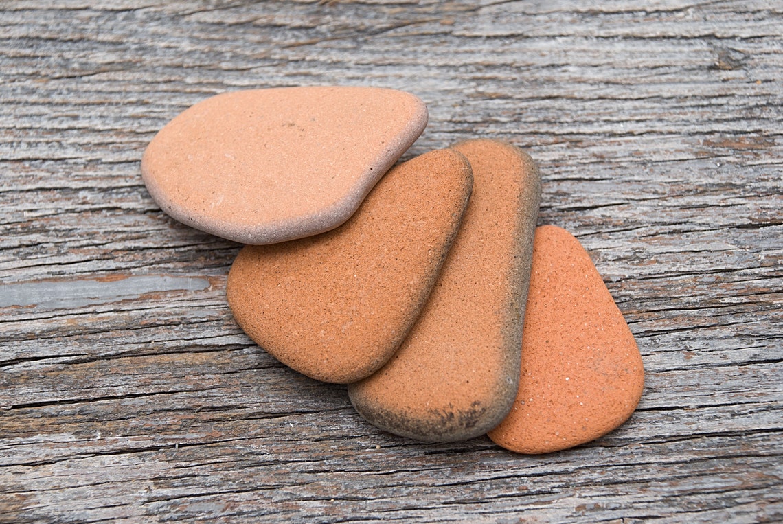 Beach Brick pieces 4pcs. Terracotta beach pottery. Sea brick Etsy