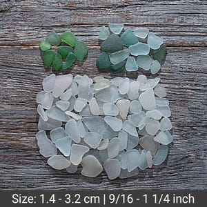 7oz Mixed sizes and colors Tumbled Bulk sea glass set 125pcs. Beach Glass for Jewelry making, Home Decor, Crafting
