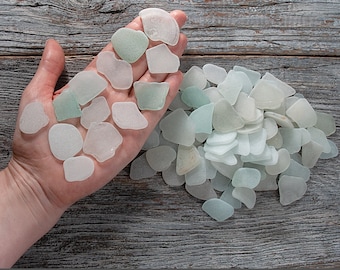 Wedding beach glass 85pcs, Large to medium sea glass, Untreated sea glass craft, Jewelry supplies, Sea glass windchime, Art glass