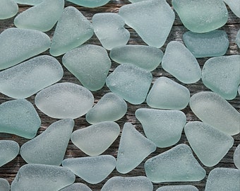 Blue sea glass 45pcs. Pastel beach glass, Beach house interior decor, Beach glass art, Jewelry crafting Suncatcher