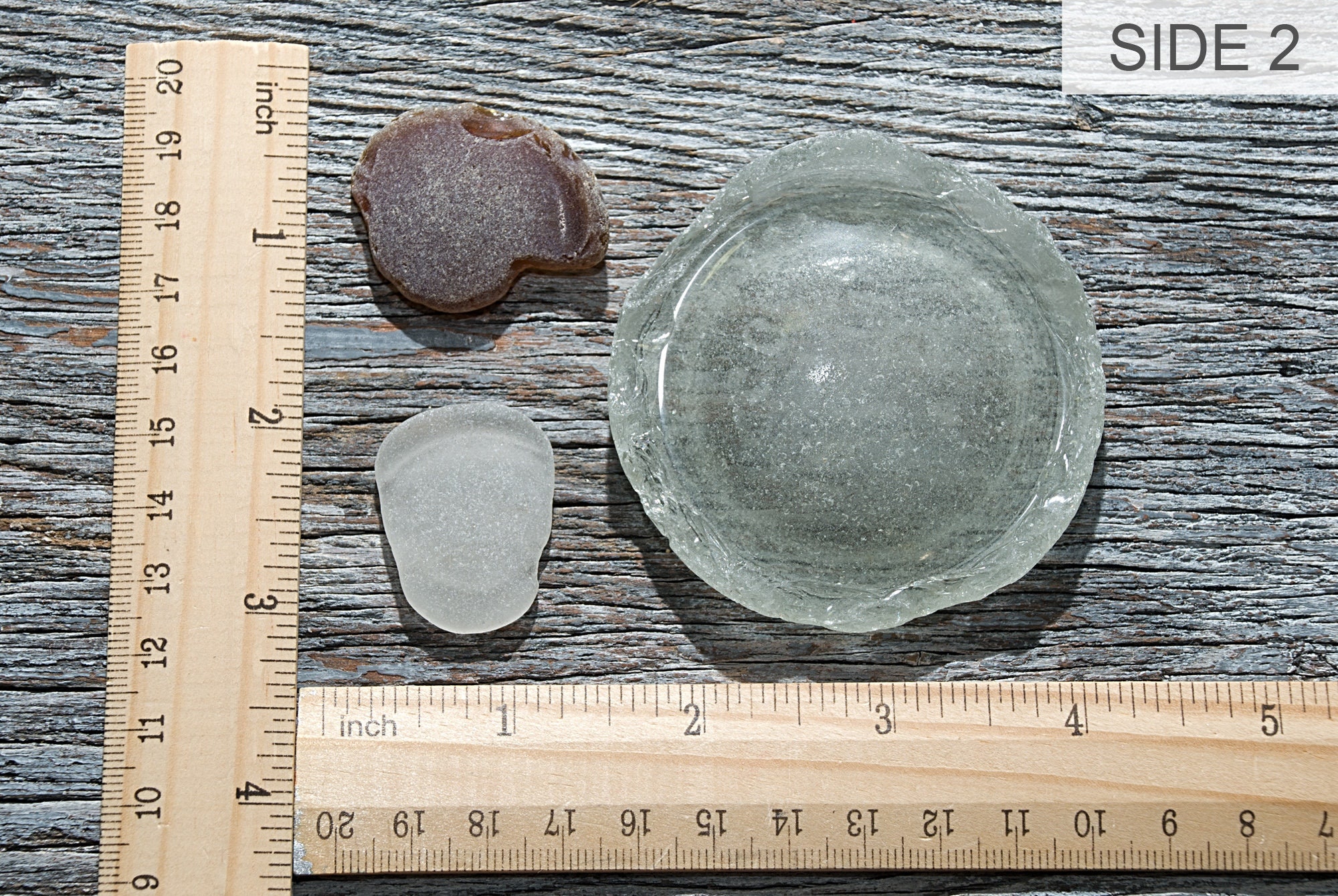 Bottle Bottoms 3pcs Round Beach Glass Large Sea Glass Etsy