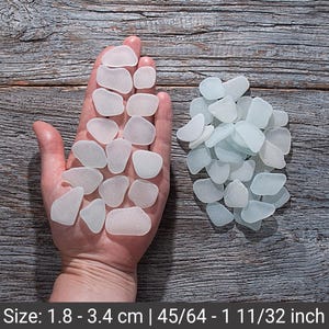 Perfect pieces of sea glass 50pcs, Naturally Occurring Frosted Ocean Glass, Tumbled Real sea glass for craft, jewelry