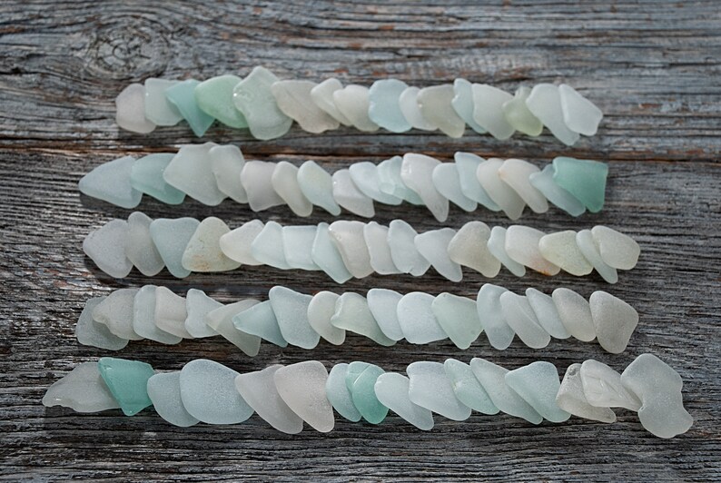 Wedding beach glass 85pcs, Large to medium sea glass, Untreated sea glass craft, Jewelry supplies, Sea glass windchime, Art glass image 3