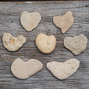 Pedras de coração 7 peças, suprimentos para cartões de amor, decoração de mesa de casamento, pedras em formato de coração, artesanato com seixos de praia, peso de papel, presente de amor