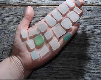 Square and rectangle sea glass 19pcs, Beach glass crafting, Sea glass decor, Genuine Bulk Sea Glass Mosaic supplies