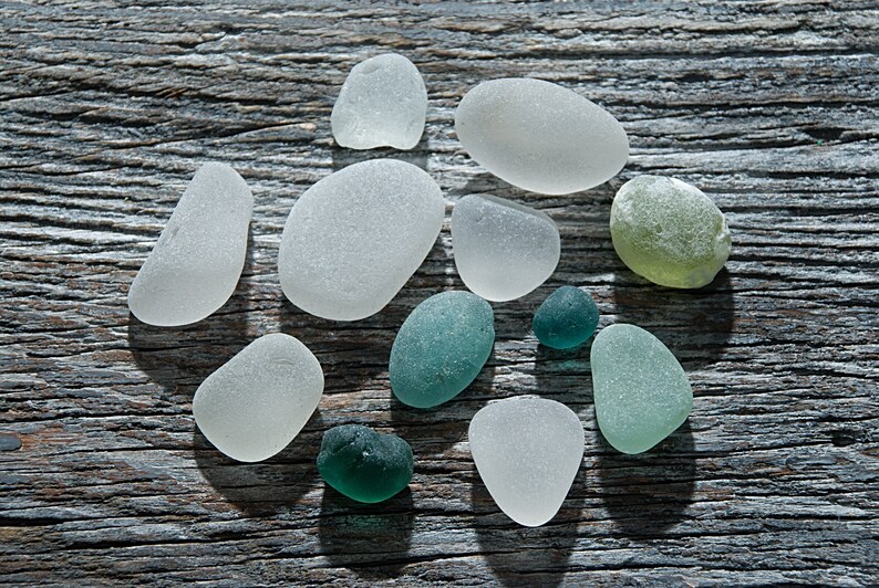 Perfect tumbled sea glass 12pcs. Rare frosted glass. Caboshons Etsy