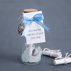 Mensaje de motivación en una botella, Regalo de cumpleaños personalizado para él, Tarjeta pensando en ti, Regalo para amigos / L