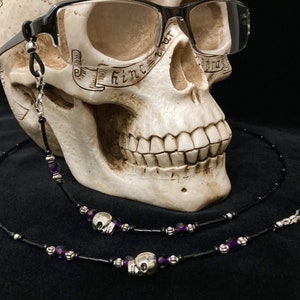 Gothic Skull Eyeglass Chain, Skull Mask Chain, Lobster Claw Eyeglass Chain, Skull Glasses Lanyard image 3