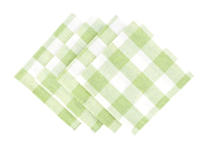 Country Buffalo Check Green Tablecloth Lime Thin Cotton Table Etsy UK