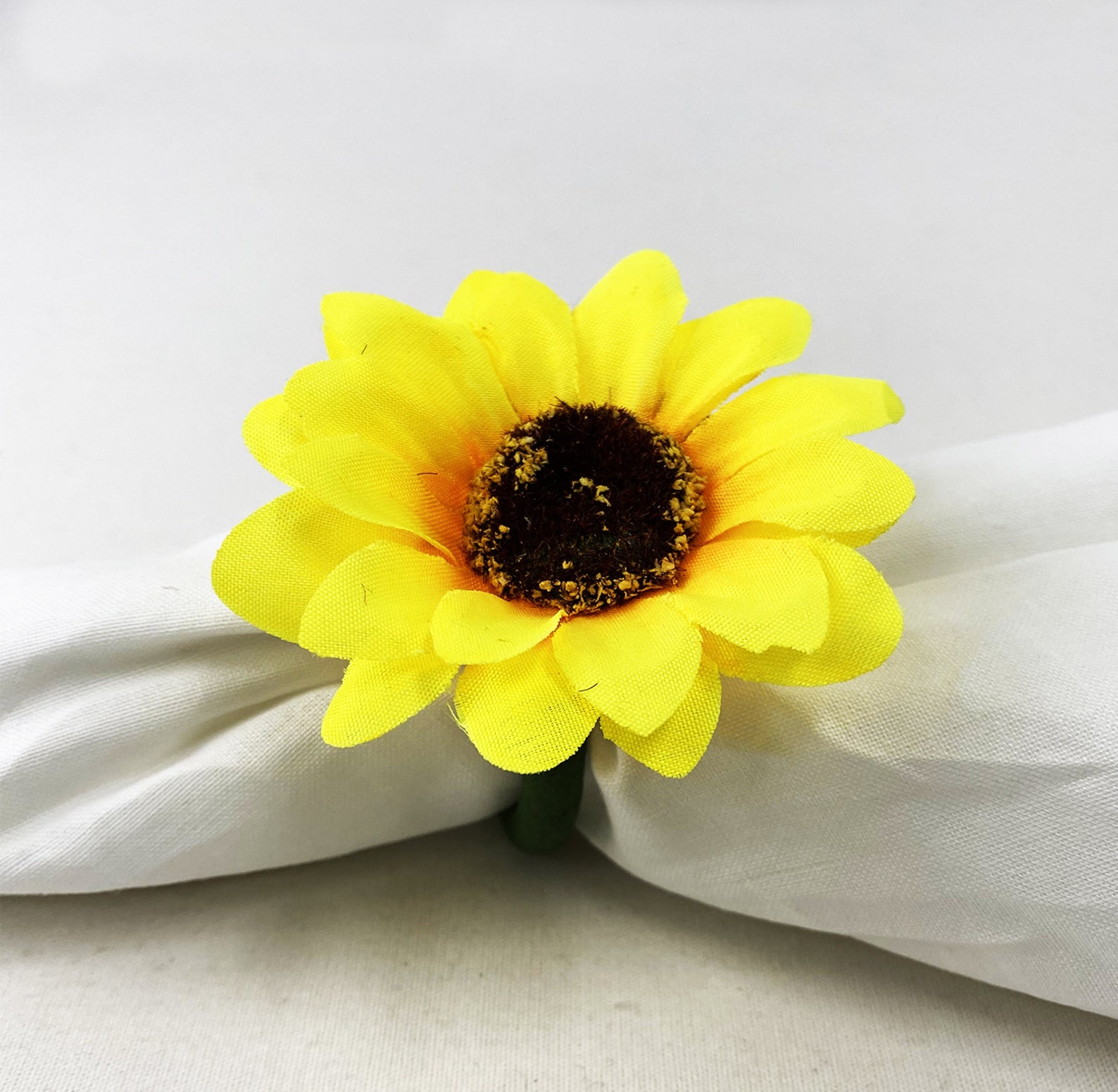 Sunflower Flower Napkin Rings Set of 4 Yellow Flower Etsy