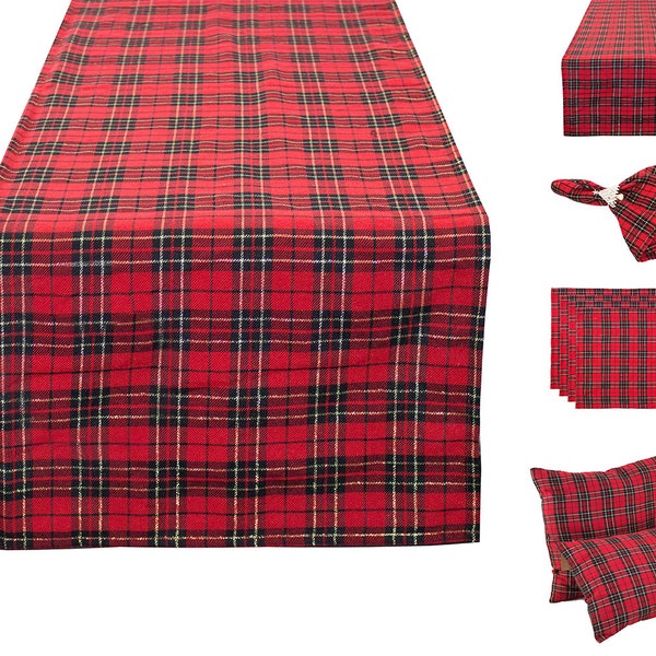 Plaid Table Napkins Etsy