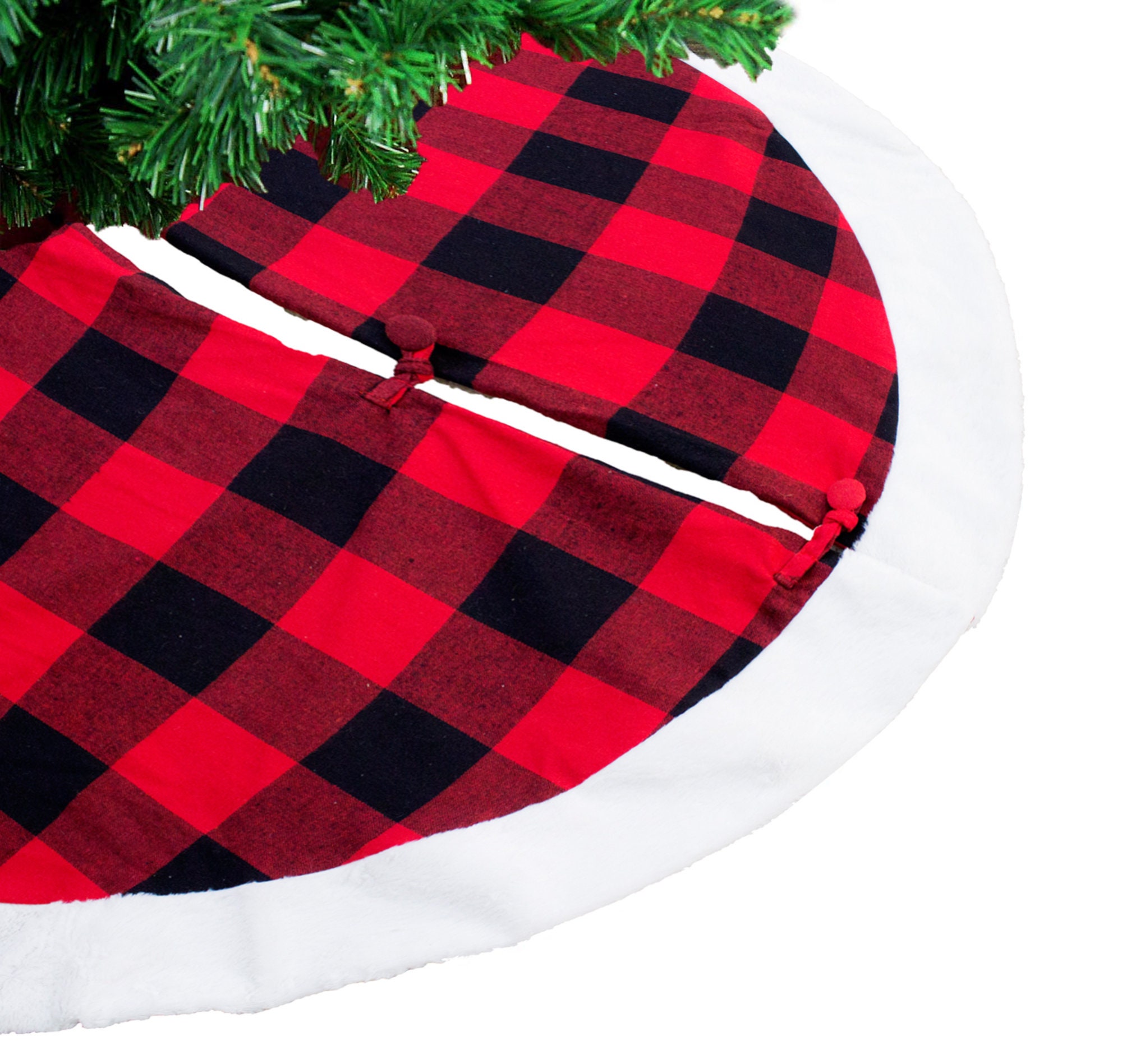 red white and black plaid pants