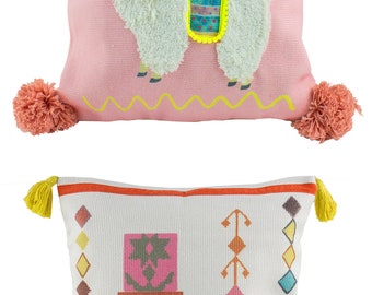 llama throw pillow