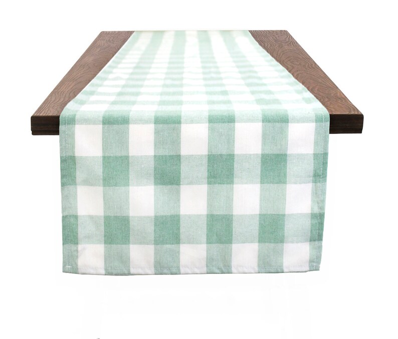 Country Buffalo Check Tablecloth Green Thin Cotton Table Etsy