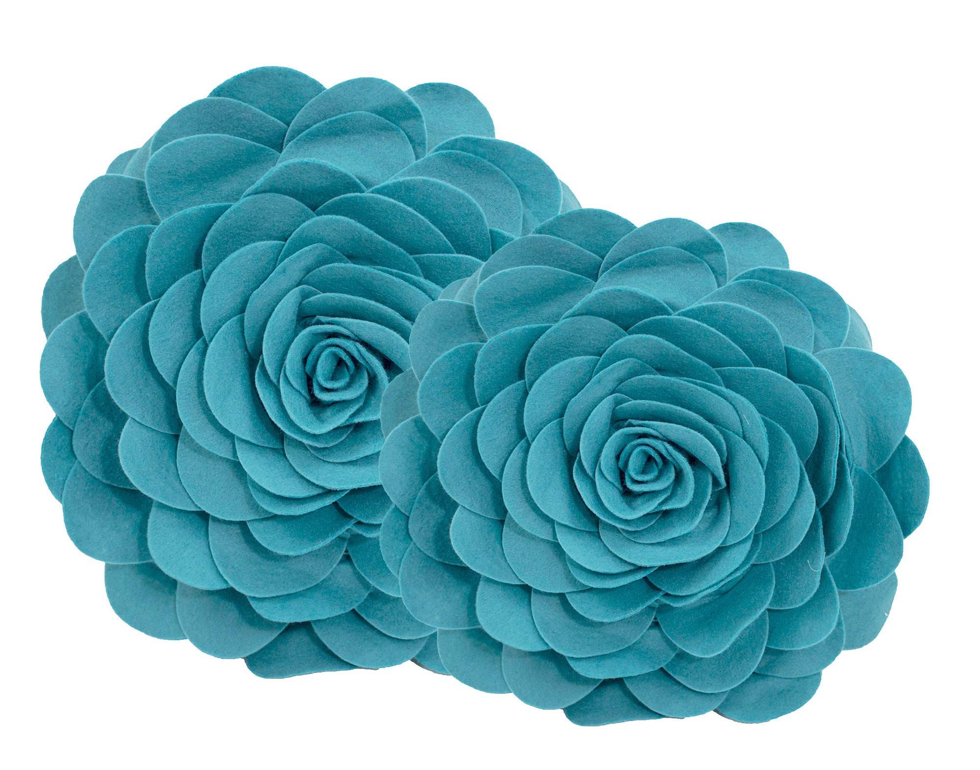 round teal throw pillow