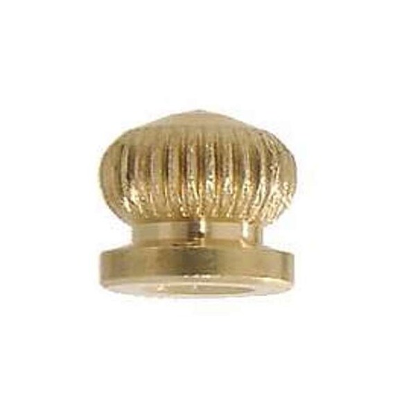 vintage antique old reproduction Lacquered Burnished Brass BALL LAMP FINIAL