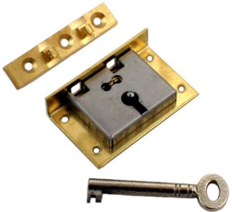 S12 Extra Large Brass Half Mortise Chest Lock With Key Etsy