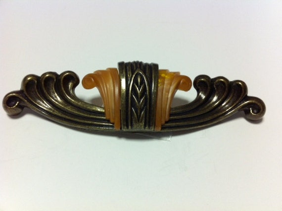 Art Deco Antiqued Brass Finish Waterfall Bakelite Etsy