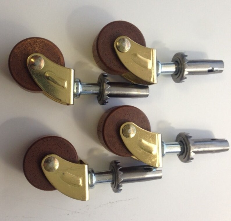 Casters Wood Set of 4 Furniture Casters 11/4 Dia. Etsy