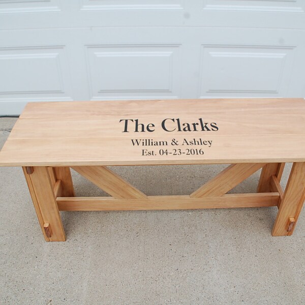 Wedding Guestbook Bench