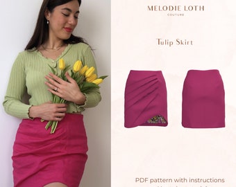 Mini Skirt Pattern - Tulip Skirt - PDF Pattern + Tutorial