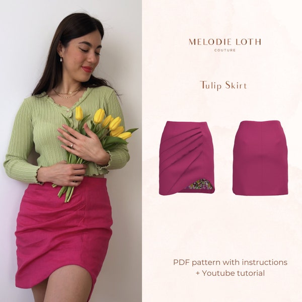 Mini Skirt Pattern - Tulip Skirt - PDF Pattern + Tutorial