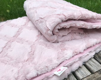 Soft Minky Fabric Baby Blanket Pink Minky Blanket Soft Baby Blanket