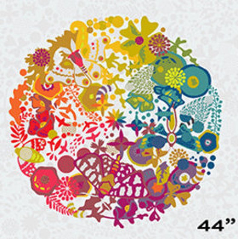 Art Theory Grand Circle Panel in Day by Alison Glass Andover Fabrics Art Theory White Panel