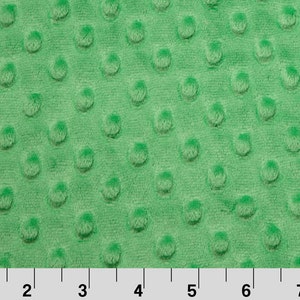 Green Minky Fabric by the yard // Shannon Fabrics Green Minky Fabric Dot Minky Fabric