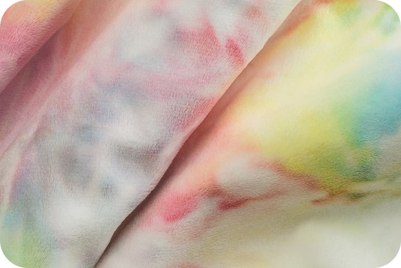 Tie Dye Minky Fabric by the yard from Shannon Fabrics Tie Dye Etsy