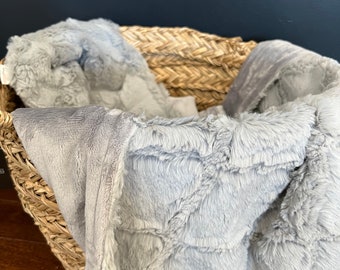 Minky Cuddle Throw Blanket
