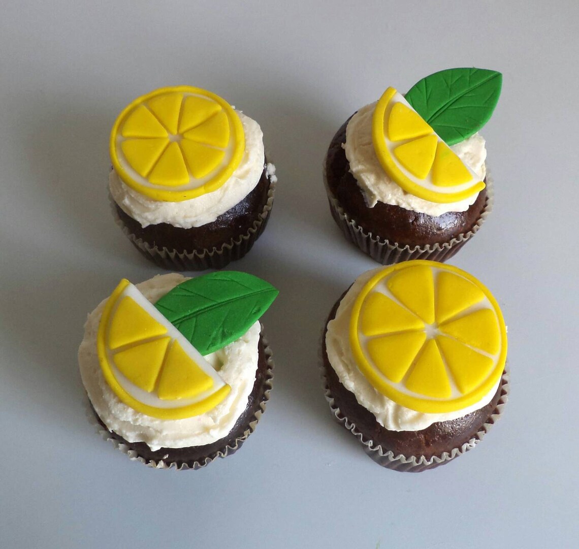 Lemon Slices Pink & Yellow for Cupcake and Cake Toppers Etsy