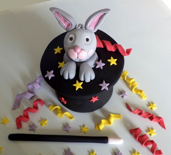 Chapeau De Magicien Avec Lapin Et Baguette Magique De Gateau Etsy Chapeau De Magicien Avec Lapin Et Baguette Magique De Gateau Etsy