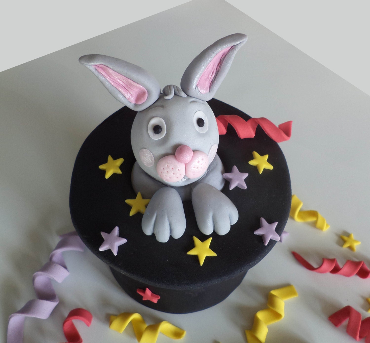Chapeau De Magicien Avec Lapin Et Baguette Magique De Gateau Etsy