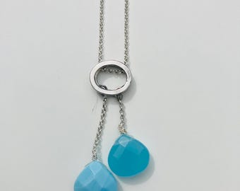 Sterling Silver and Quartz Negligee Necklace
