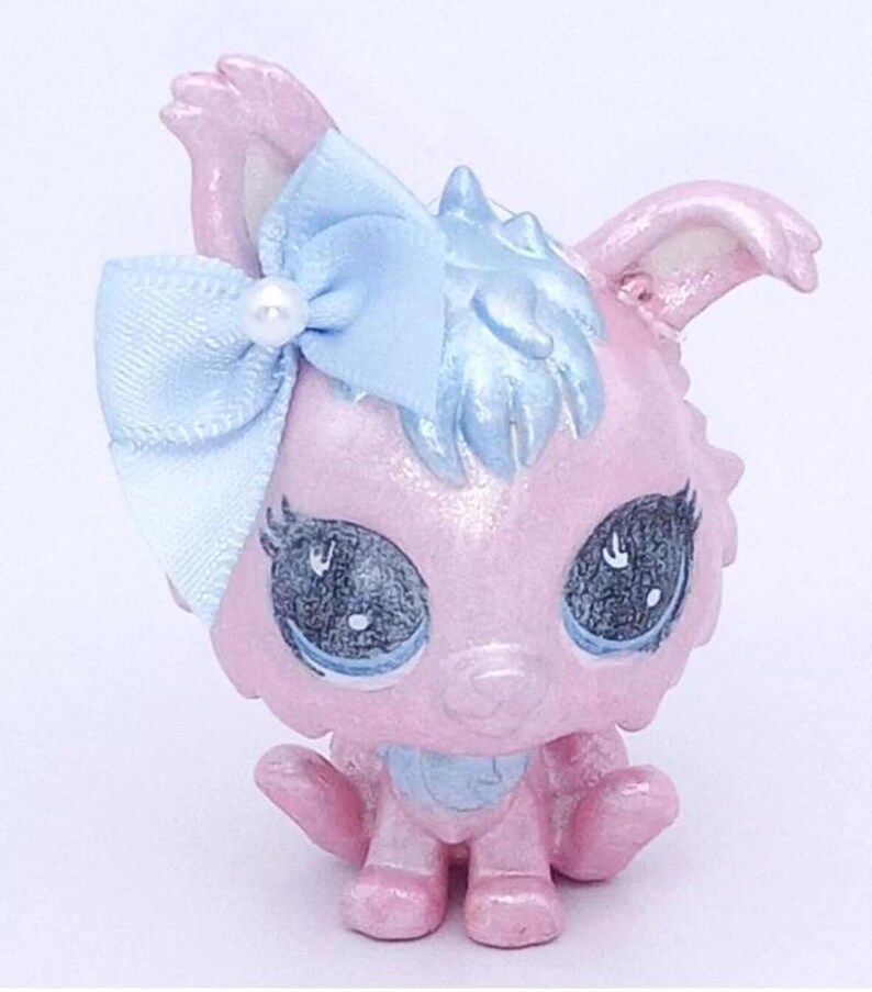 Littlest Pet Shop Custom Hand Painted Pastel Pearly Pink Rabbit - Etsy