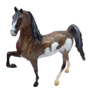Breyer Custom Paddock Pals Saddlebred Rose Grey Dapple Pinto Horse Model