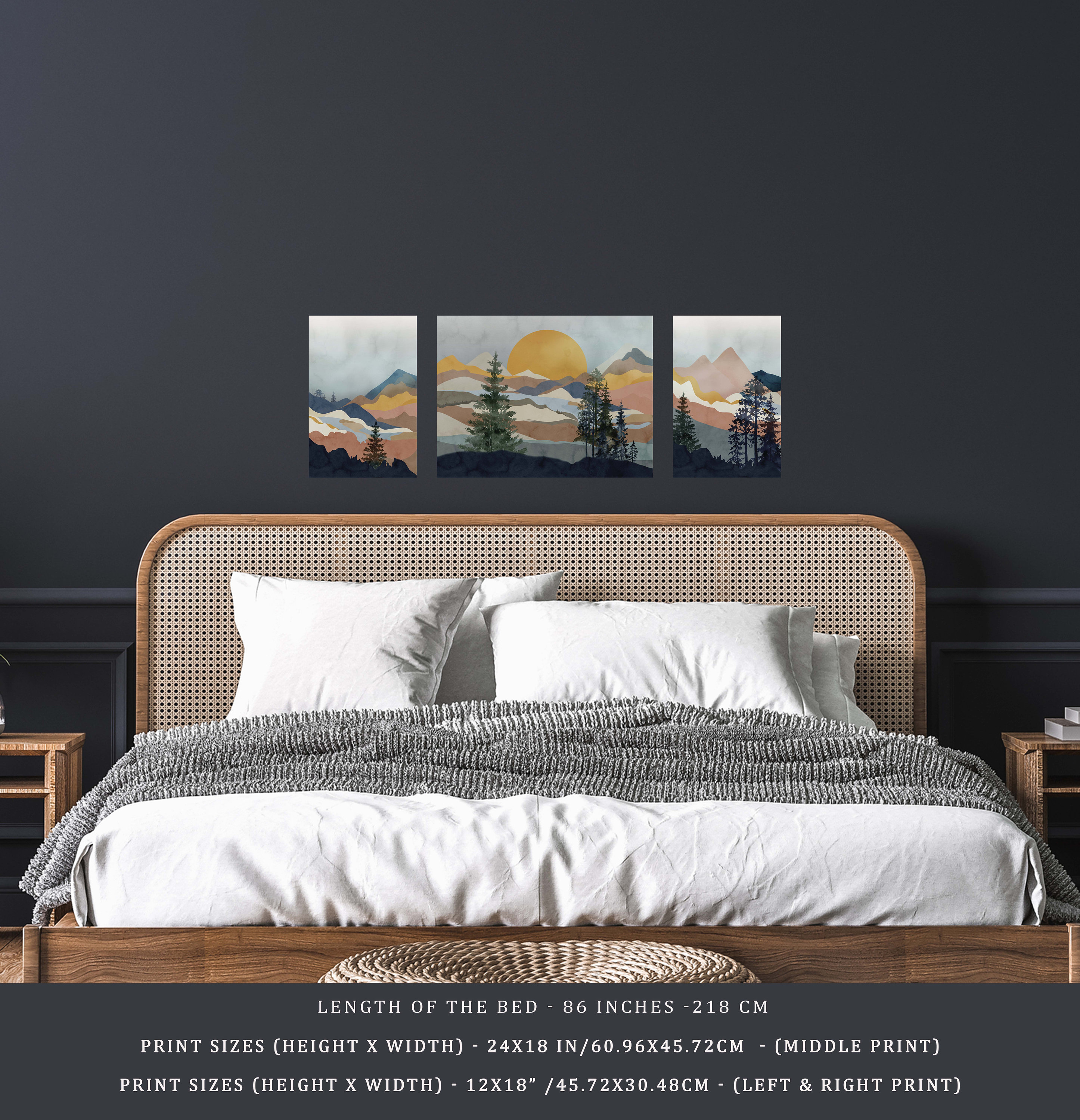 Set of 3 Canvas Wall Art Set of 3 Landscape Canvas Wall Art Etsy