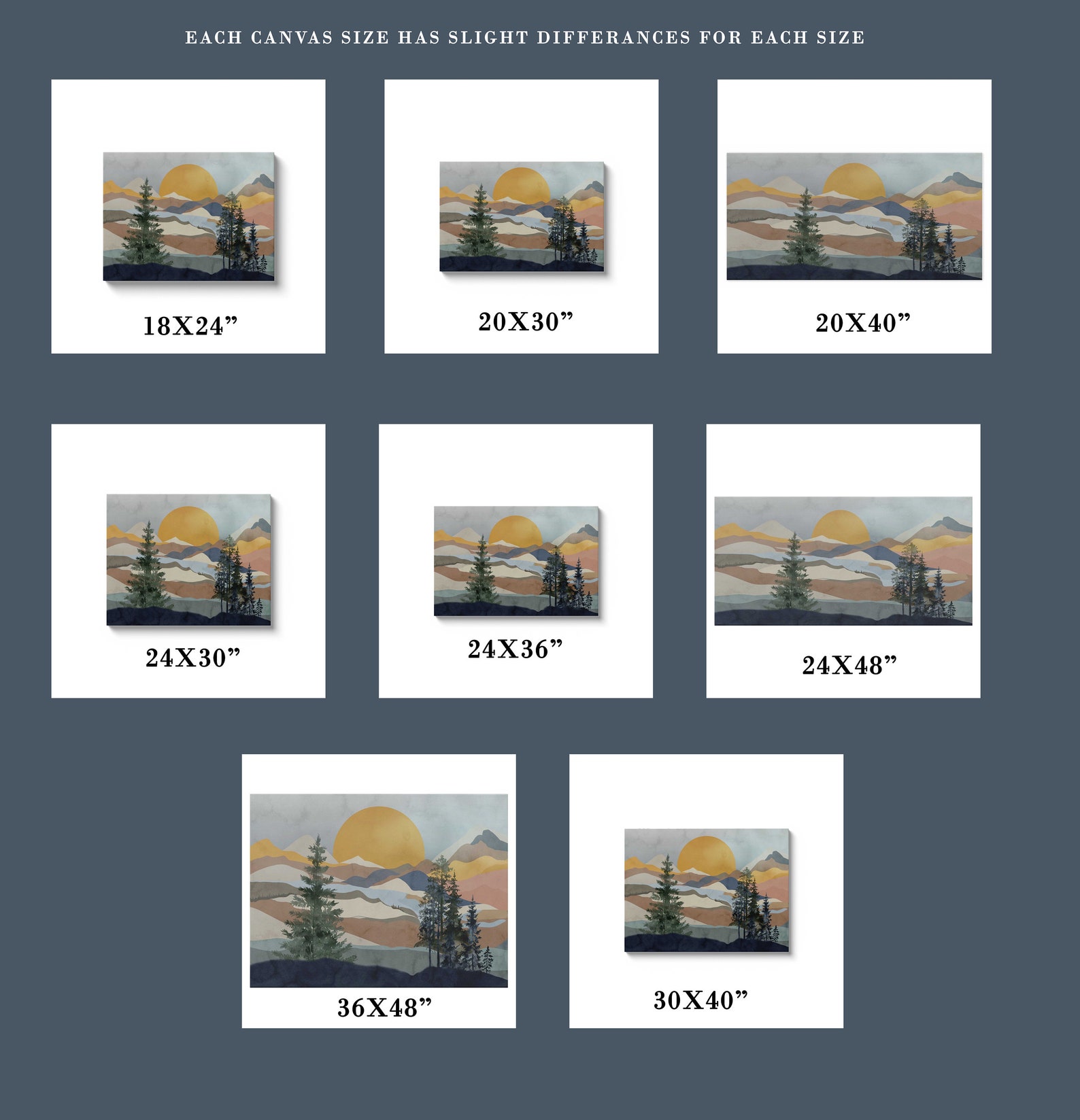 Set of 3 Canvas Wall Art Set of 3 Landscape Canvas Wall Art Etsy